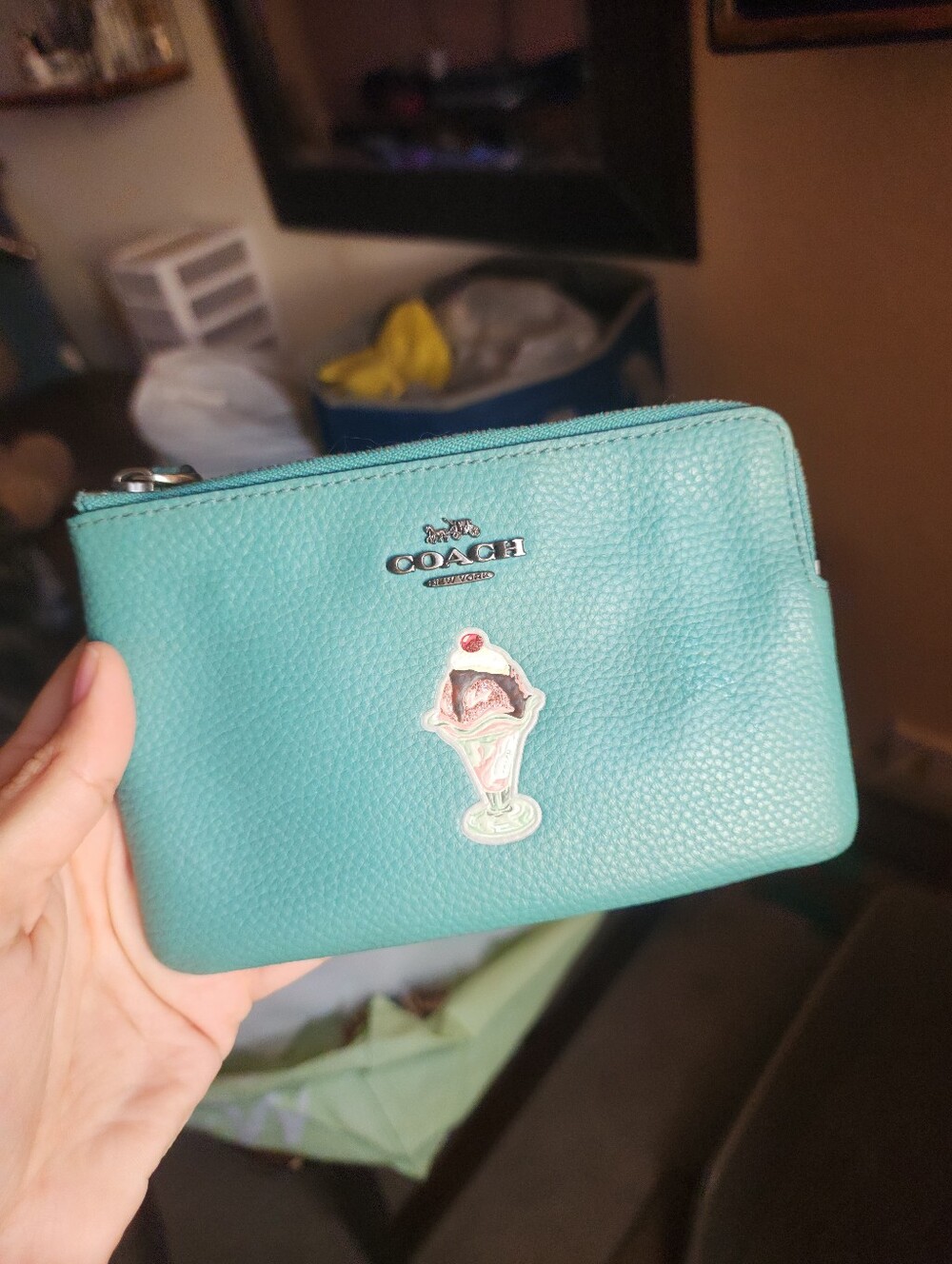 Coach Ice Cream Sundae 2018 Collection Green Mint Wristlet